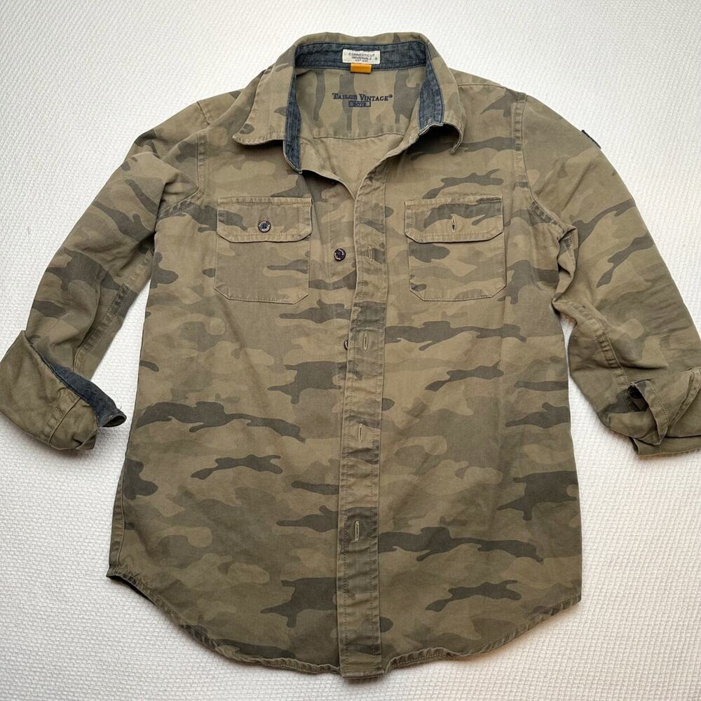 Tailor Vintage Camo Button Down
